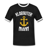 KlabauterMANN - Männer Kontrast-T-Shirt - Schwarz/Weiß