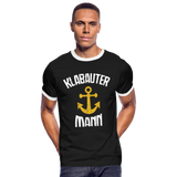 KlabauterMANN - Männer Kontrast-T-Shirt - Schwarz/Weiß