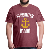 KlabauterMANN  - Männer Premium T-Shirt - Bordeauxrot meliert