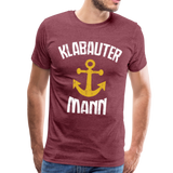 KlabauterMANN  - Männer Premium T-Shirt - Bordeauxrot meliert