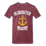 KlabauterMANN  - Männer Premium T-Shirt - Bordeauxrot meliert