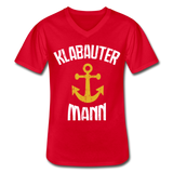 KlabauterMANN - Klassisches Männer-T-Shirt mit V-Ausschnitt - Rot