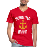 KlabauterMANN - Klassisches Männer-T-Shirt mit V-Ausschnitt - Rot