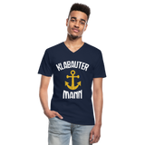 KlabauterMANN - Klassisches Männer-T-Shirt mit V-Ausschnitt - Navy