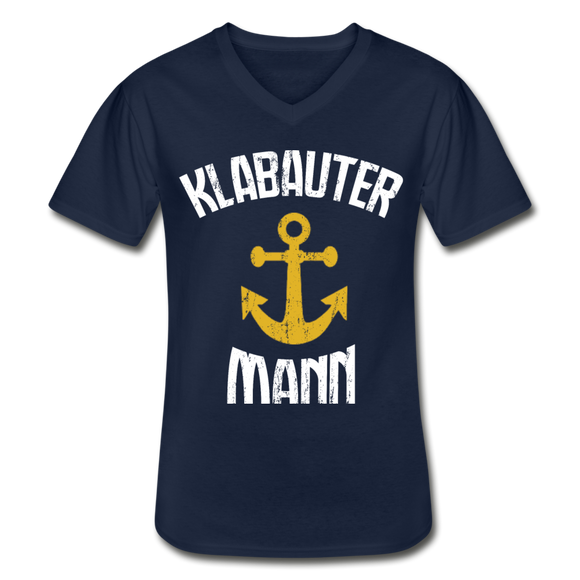 KlabauterMANN - Klassisches Männer-T-Shirt mit V-Ausschnitt - Navy