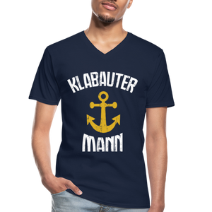 KlabauterMANN - Klassisches Männer-T-Shirt mit V-Ausschnitt - Navy