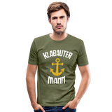 KlabauterMANN - Männer Slim Fit T-Shirt - khaki Grün