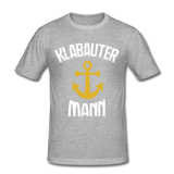 KlabauterMANN - Männer Slim Fit T-Shirt - Grau meliert