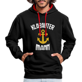 KlabauterMANN - Kontrast-Hoodie - Schwarz/Rot