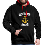 KlabauterMANN - Kontrast-Hoodie - Schwarz/Rot