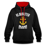 KlabauterMANN - Kontrast-Hoodie - Schwarz/Rot