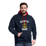 KlabauterMANN - Kontrast-Hoodie - Navy/Rot