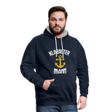 KlabauterMANN - Kontrast-Hoodie - Navy/Grau meliert