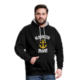 KlabauterMANN - Kontrast-Hoodie - Schwarz/Grau meliert