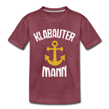 Klabautermann - Teenager Premium T-Shirt - Bordeauxrot meliert