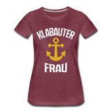 KlabauterFRAU - Frauen Premium T-Shirt - Bordeauxrot meliert