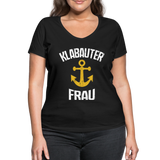 KlabauterFRAU - Frauen Bio-T-Shirt mit V-Ausschnitt von Stanley & Stella - Schwarz