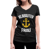 KlabauterFRAU - Frauen Bio-T-Shirt mit V-Ausschnitt von Stanley & Stella - Schwarz