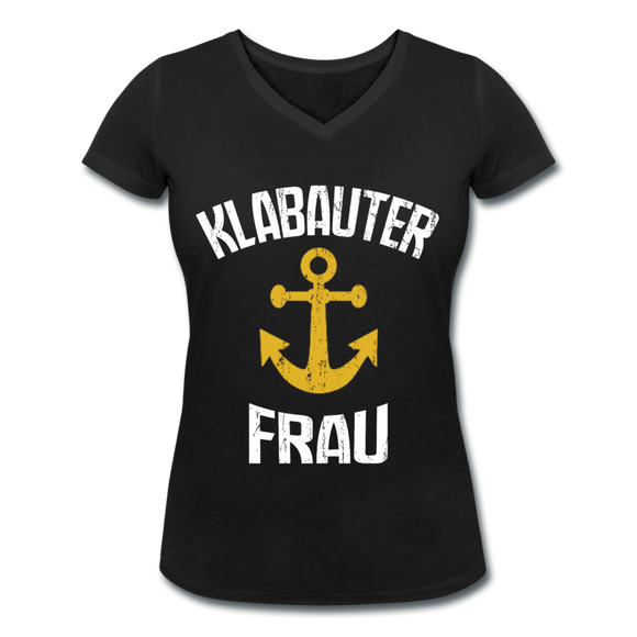 KlabauterFRAU - Frauen Bio-T-Shirt mit V-Ausschnitt von Stanley & Stella - Schwarz