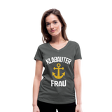 KlabauterFRAU - Frauen Bio-T-Shirt mit V-Ausschnitt von Stanley & Stella - Anthrazit