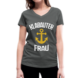 KlabauterFRAU - Frauen Bio-T-Shirt mit V-Ausschnitt von Stanley & Stella - Anthrazit