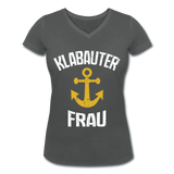 KlabauterFRAU - Frauen Bio-T-Shirt mit V-Ausschnitt von Stanley & Stella - Anthrazit