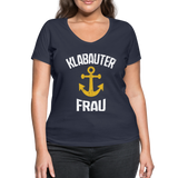 KlabauterFRAU - Frauen Bio-T-Shirt mit V-Ausschnitt von Stanley & Stella - Navy