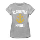 KlabauterFRAU - Frauen Oversize T-Shirt - Grau meliert