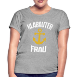 KlabauterFRAU - Frauen Oversize T-Shirt - Grau meliert