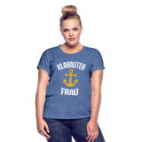 KlabauterFRAU - Frauen Oversize T-Shirt - Denim meliert