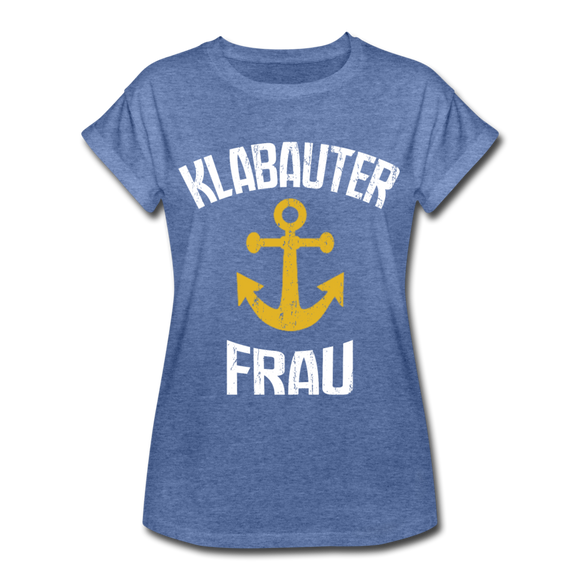 KlabauterFRAU - Frauen Oversize T-Shirt - Denim meliert