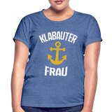 KlabauterFRAU - Frauen Oversize T-Shirt - Denim meliert