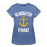 KlabauterFRAU - Frauen Oversize T-Shirt - Denim meliert