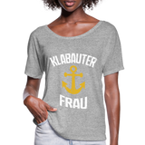 KlabauterFRAU - Frauen T-Shirt mit Fledermausärmeln von Bella + Canvas - Grau meliert