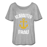 KlabauterFRAU - Frauen T-Shirt mit Fledermausärmeln von Bella + Canvas - Grau meliert