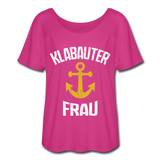 KlabauterFRAU - Frauen T-Shirt mit Fledermausärmeln von Bella + Canvas - Fuchsiarot