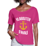 KlabauterFRAU - Frauen T-Shirt mit Fledermausärmeln von Bella + Canvas - Fuchsiarot