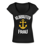 KlabauterFRAU - Frauen T-Shirt mit U-Ausschnitt - Schwarz