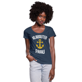 KlabauterFRAU - Frauen T-Shirt mit U-Ausschnitt - Navy