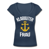 KlabauterFRAU - Frauen T-Shirt mit U-Ausschnitt - Navy