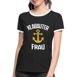 KlabauterFRAU - Frauen Kontrast-T-Shirt - Schwarz/Weiß