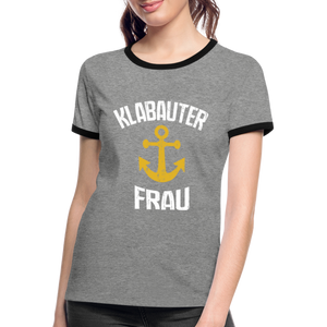 KlabauterFRAU - Frauen Kontrast-T-Shirt - Blau/Weiß