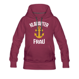 KlabauterFRAU - Frauen Premium Hoodie - Bordeaux