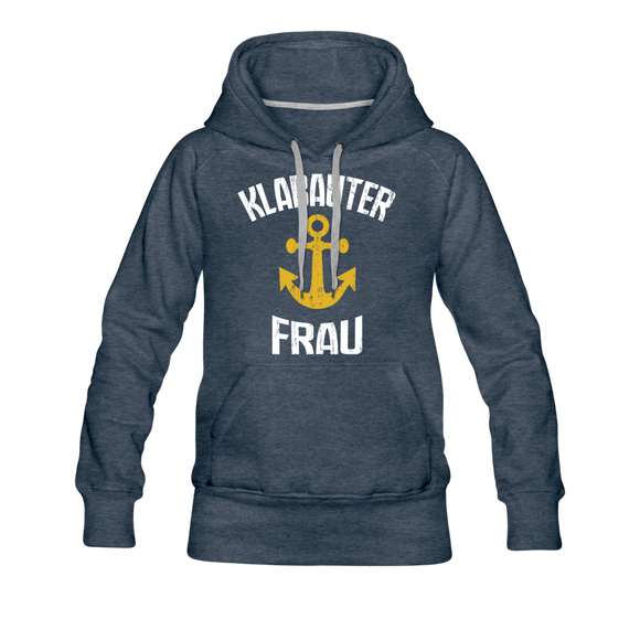 KlabauterFRAU - Frauen Premium Hoodie - Jeansblau