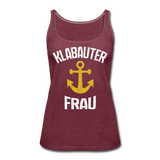 KlabauterFRAU - Frauen Premium Tank Top - Bordeauxrot meliert