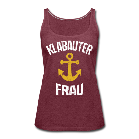 KlabauterFRAU - Frauen Premium Tank Top - Bordeauxrot meliert