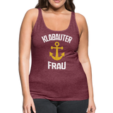 KlabauterFRAU - Frauen Premium Tank Top - Bordeauxrot meliert