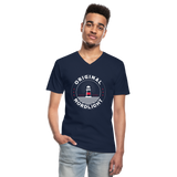 Nordlicht - Klassisches Männer-T-Shirt mit V-Ausschnitt - Navy