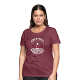 Nordlicht - Frauen Premium T-Shirt - Bordeauxrot meliert