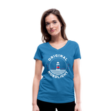 Nordlicht - Frauen Bio-T-Shirt mit V-Ausschnitt von Stanley & Stella - Pfauenblau